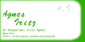 agnes iritz business card